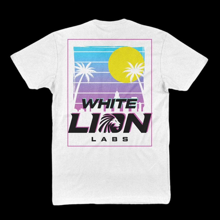 Limited Edition WHITE LION // MIAMI VICE T-Shirt - White Lion Labs