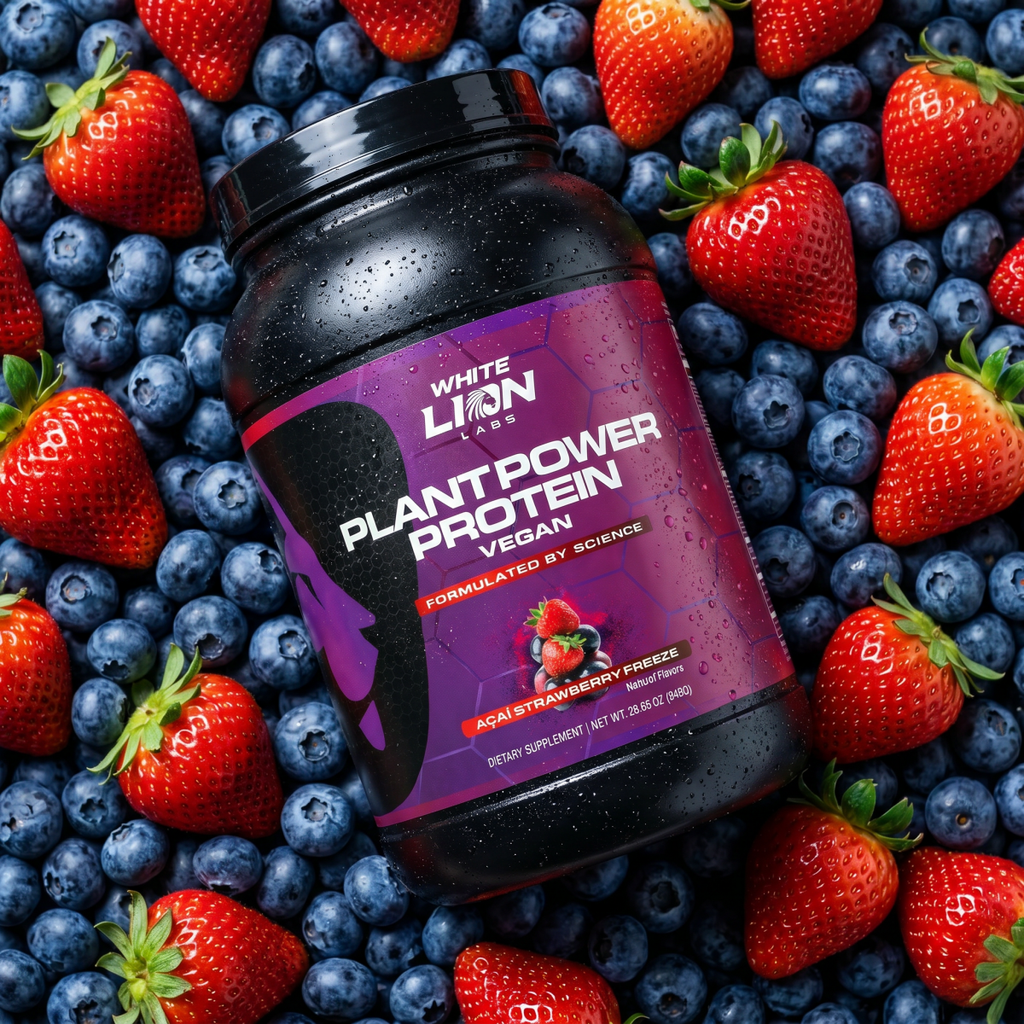 Vegan Protein Açaí Strawberry Freeze 2LB - White Lion Labs