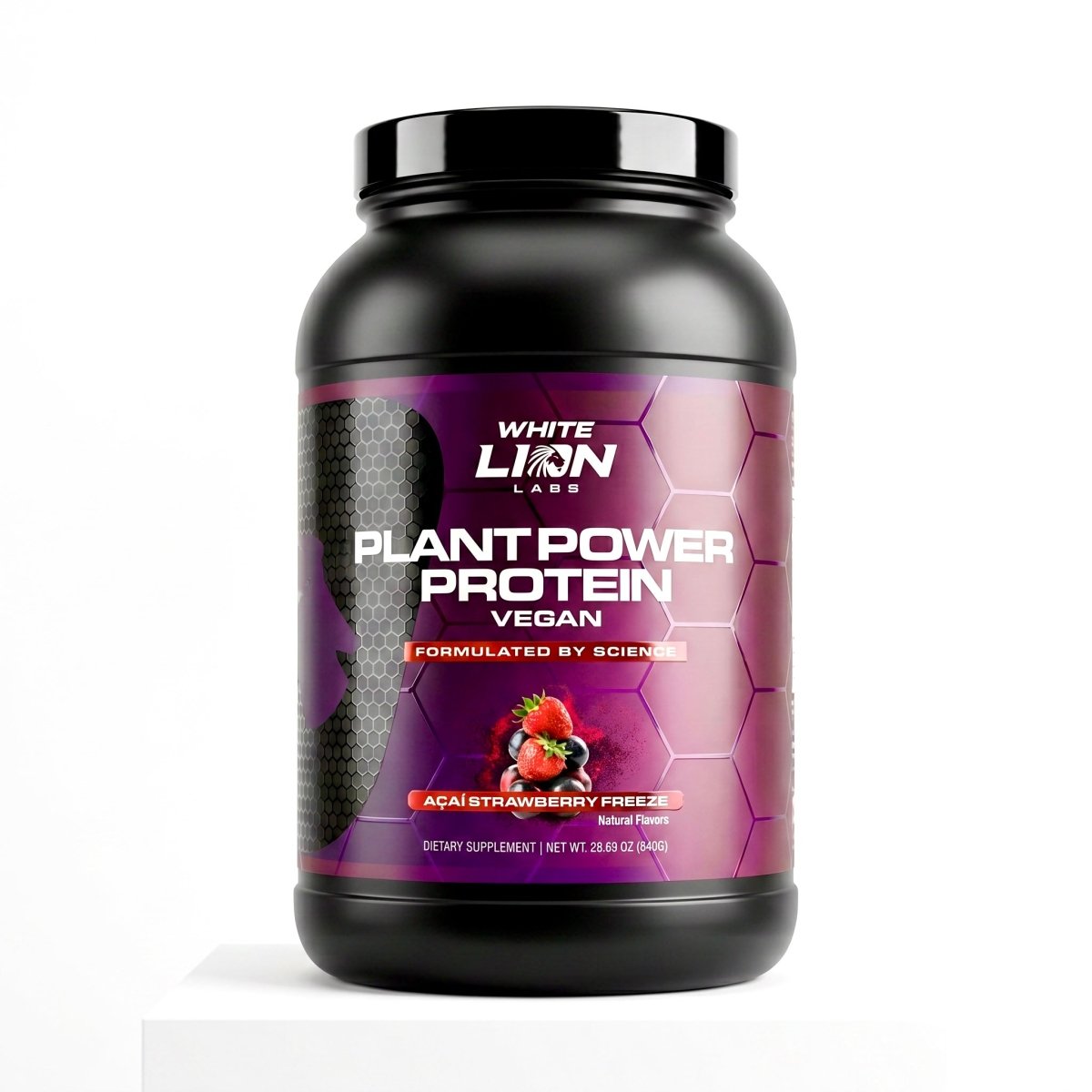 Vegan Protein Açaí Strawberry Freeze 2LB - White Lion Labs