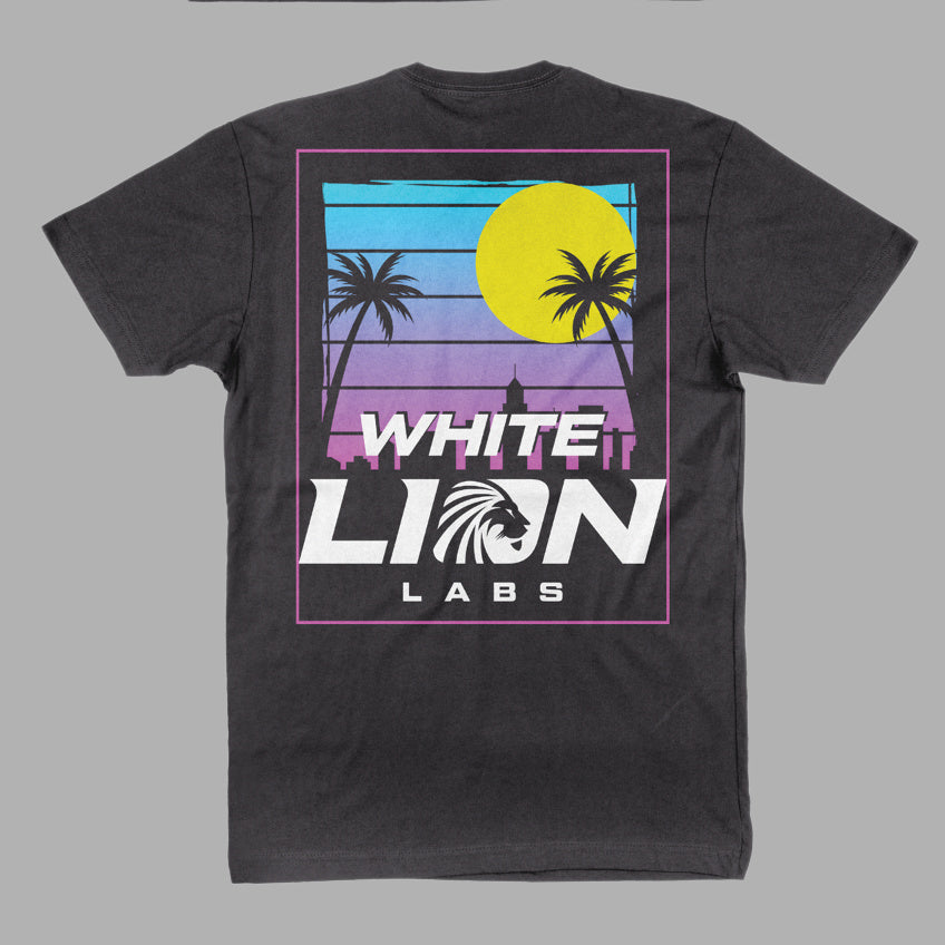 Limited Edition WHITE LION MIAMI VICE T Shirt White Lion Labs